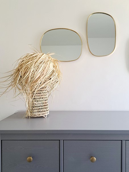 Lampe sur pied en osier