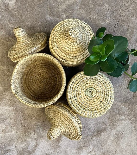 Panier en osier - décoration bohème