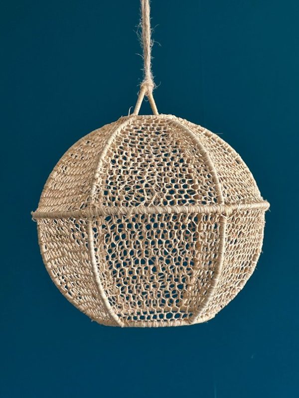 Suspension en raphia -Trio de boule (ou à l'unité) – Image 2