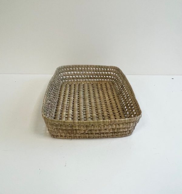 Paniers de rangement tressés en feuilles de palmier - (hauteur 10 cm) – Image 2