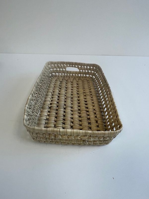 Paniers de rangement tressés en feuilles de palmier - (hauteur 10 cm) – Image 4