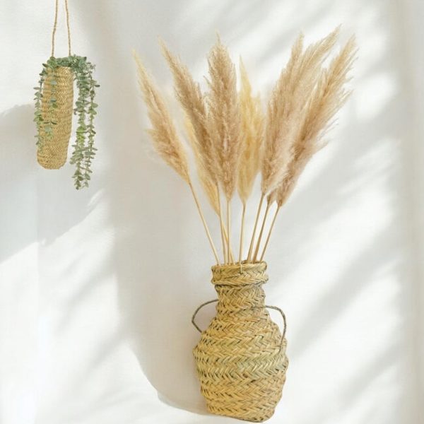 Vase en fibre naturelle- décoration bohème