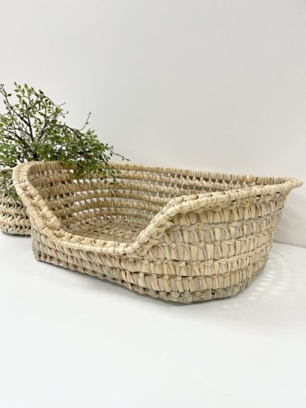 Panier pour chat ou chien en feuilles de palmiers – Image 3