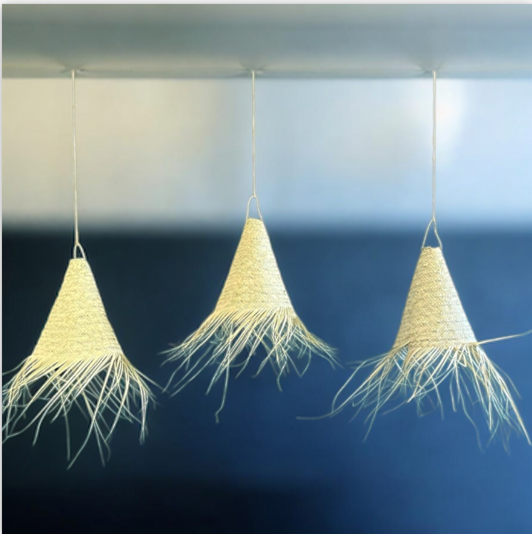 LOT de 3 suspensions en osier - Gamme LILIA