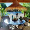 Suspension en osier- luminaire Parasol 80 cm