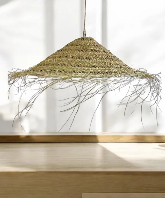 Suspension en osier - gamme Emma désert parasol( en fibre naturel)
