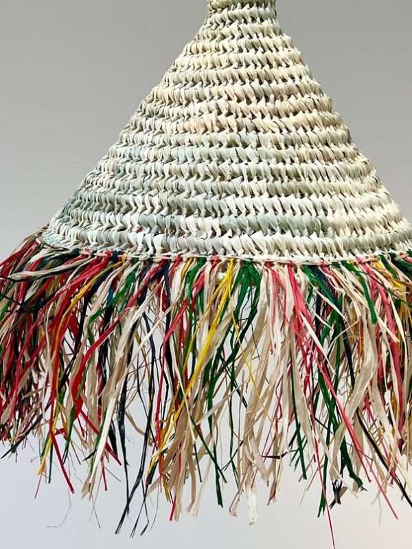 Suspension en cloche  EVA - à franges en raphia – Image 2