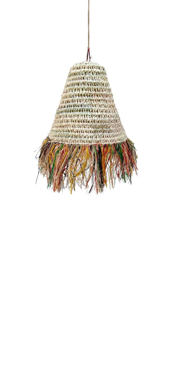 Suspensions coniques- EVA à franges en feuilles de palmier (multicolore) – Image 3