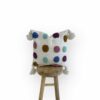 Housse de coussin brodée à la main 45 cm x 45 cm