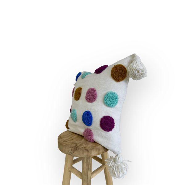 Housse de coussin brodée à la main 45 cm x 45 cm – Image 2