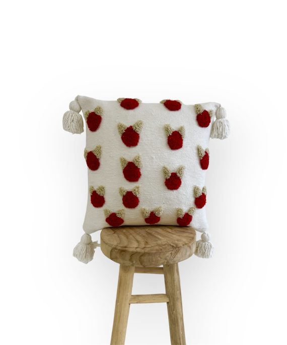 Housses de coussin bordées à la mains 45 cm x 45 cm