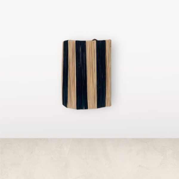 Applique murale en  raphia  -Noir/beige – Image 2