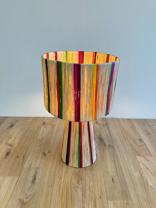 Lampe en raphia - lampe de chevet – Image 2