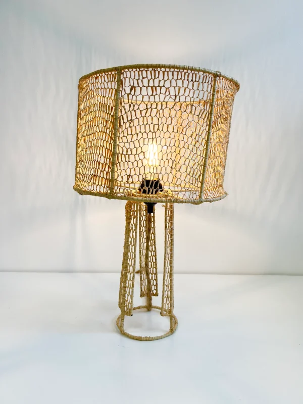 Lampe en Raphia - abat-jour, abat-jour sur pied, lampe de chevet – Image 6
