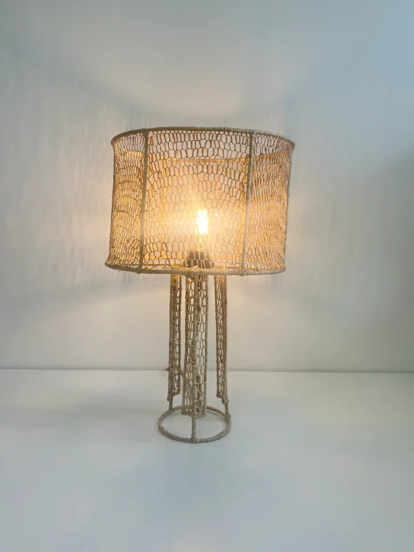 Lampe en Raphia - abat-jour, abat-jour sur pied, lampe de chevet – Image 2