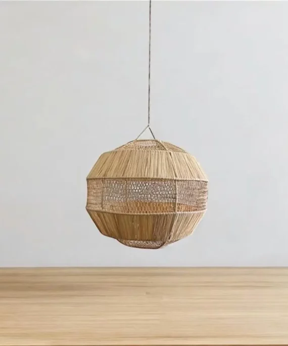Suspension raphia en boule - 35/35cm diamètre