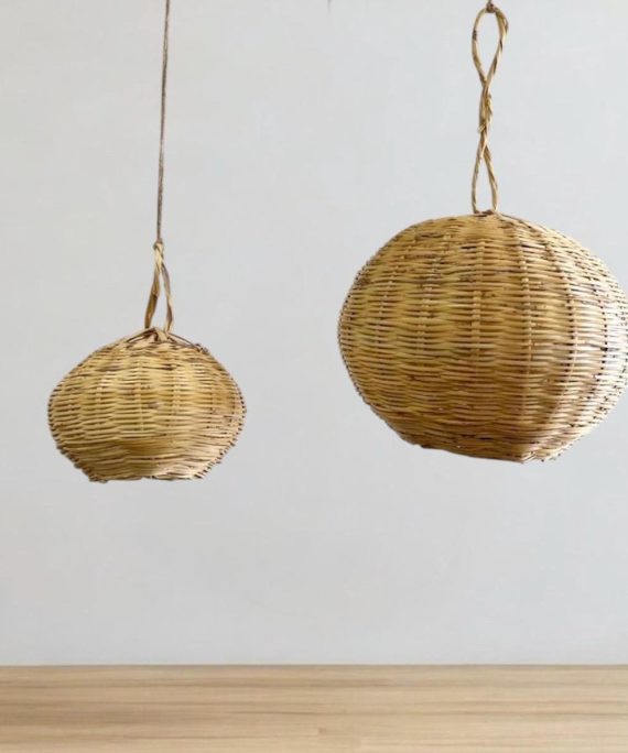 Suspension bambou en boule