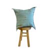 Coussin en Soie de Cactus Marocain - Turquoise Coussin en matière naturelle
