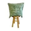 Coussin en Soie de Cactus Marocain – Vert pastel