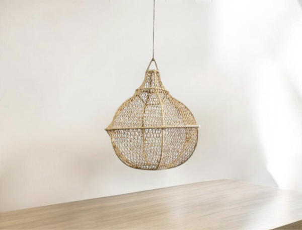 Suspension en raphia -en Poire – Image 3