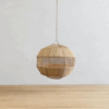 Suspension en raphia -en Boule