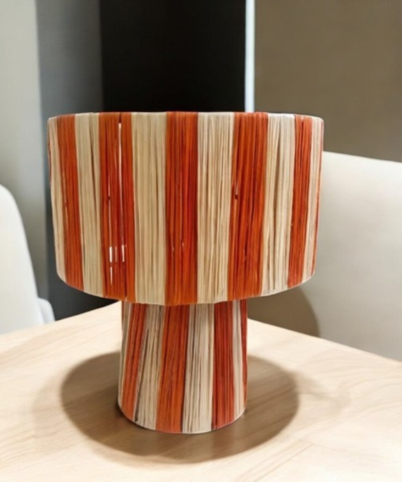 Lampe en Raphia- de chevet