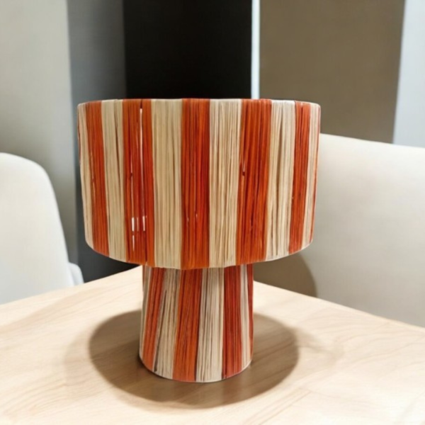 Lampe en Raphia- de chevet