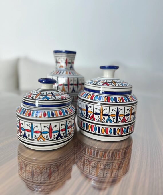 Bonbonnières et Vase en céramique Marocaine fait main